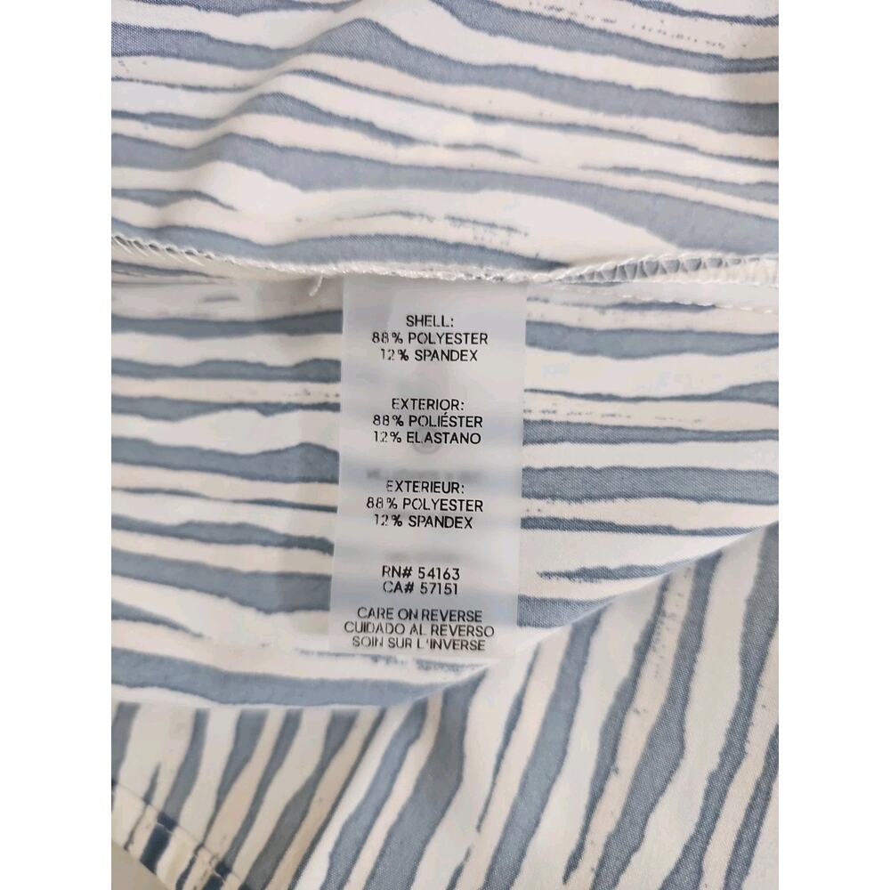 Calvin Klein ~Size 6~ Cream/Blue Stripes Maxi Dress With Waist Tie & Pockets NWT - Picture 10 of 16